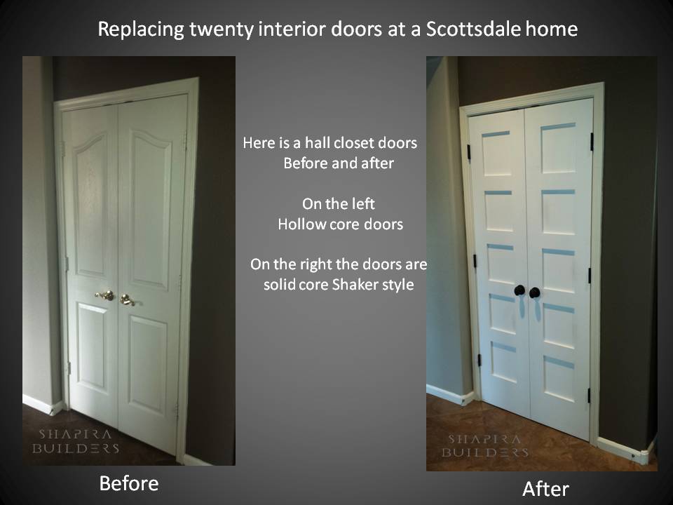 Replacing Interior Hollow Core Doors With Solid Shaker Style