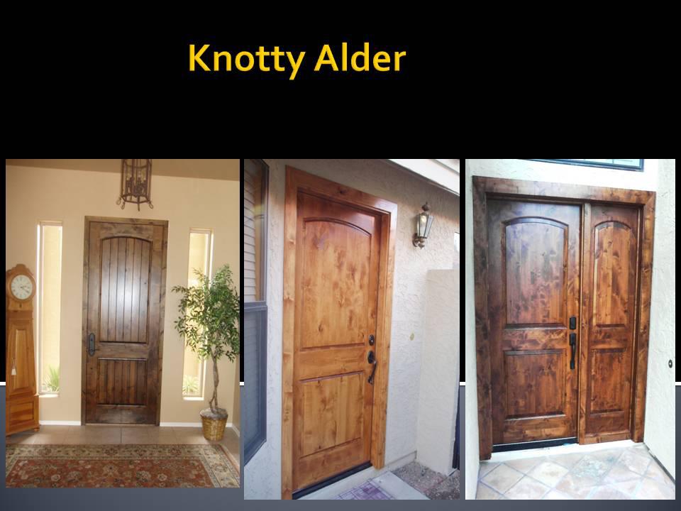 Distressed Knotty Alder Doors